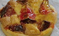 Fig tart with almonds and apricot jam on  Rick Stein’s Secret France