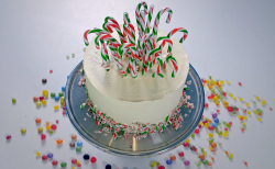 Juliet Sear’s candy cake forest Christmas hack on Beautiful Baking with Juliet Sear