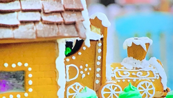 Briony’s gingerbread Santa train station on The Great British Bake Off at Christmas 2019