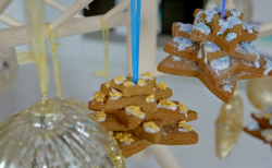 Briony Williams and daughter Nora’s 3D gingerbread trees Christmas decorations on Beautifu ...