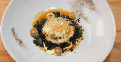 Jose Avillez’s golden egg dish cooked by Stu on MasterChef The Professionals 2019