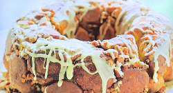 Paul Hollywood monkey bread with pecan nuts and a icing sugar and maple syrup topping on Paul Go ...