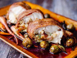 Simon Rimmer Roasted Stuffed Monkfish on Sunday brunch