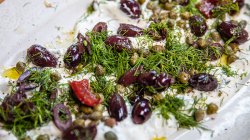 John  Torode’s tzatziki dip with olives, dill and black pepper on John and Lisa’s We ...