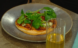 Matt Tebbutt’s pear tart with walnuts and blue cheese on Saturday Kitchen