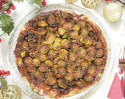 Juliet Sear’s  Brussels Sprout Tart Tatin  on Beautiful Baking with Juliet Sear