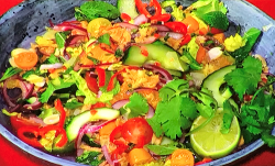 John Gregory-Smith’s  wterfall salad on Sunday Brunch