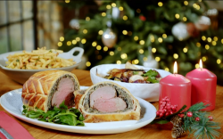 Mark Sargeant’s beef Wellington with mushroom pate and English mustard on Nadia’s Family Feasts