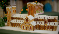 Steven’s York Minster gingerbread construction on Kirstie’s Handmade Christmas