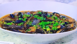 Fuchsia Dunlop’s fish fragrant aubergines on Sunday Brunch