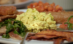 Ian and Henry (Bosh) ultimate vegan breakfast fry up on Living on the Veg