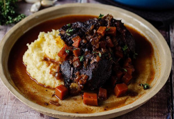 Simon Rimmer’s beef cheeks with goats cheese mash on Sunday Brunch