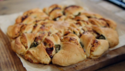 Jimmy Doherty’s tear n share bread with sundried tomatoes and a olive pesto filling on Jam ...