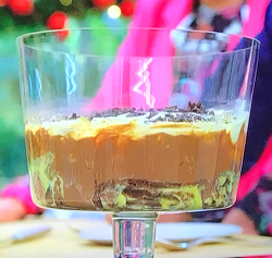 Jamie-Lee’s chocolate and orange trifle on The Great British bake Off at Christmas