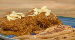 Asma Khan’s Saffron chicken korma with paratha on Saturday Kitchen