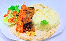 Abs’s from Five chicken and lamb kebab on Celebrity Come Dine with Me