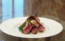 Skye Gyngell’s grilled lamb with spelt and cavolo nero on Saturday Kitchen