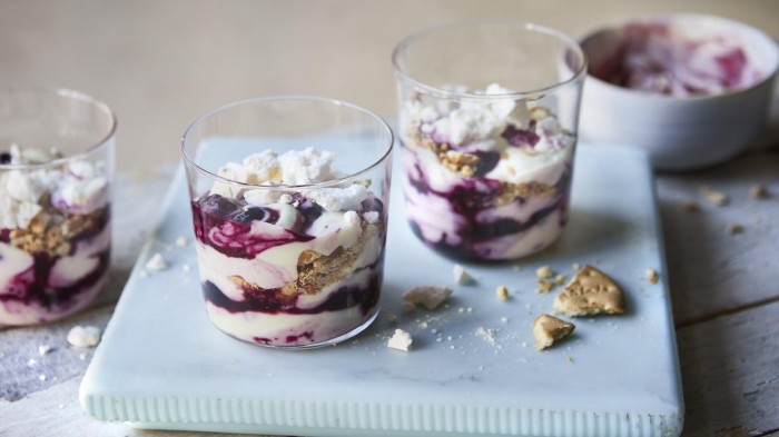 Tom Kerridge lemon and blueberry yoghurt pots on  Lose Weight and Get Fit with Tom Kerridge