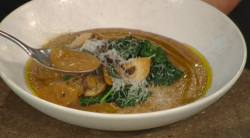 Matt Tebbutt’s borlotti bean and chestnut soup on Saturday Kitchen