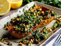 Simon Rimmer’s maple roasted squash with hazelnut gremolata on Sunday Brunch