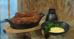 Matt Tebbutt’s Toad in the hole with onion gravy and mash potato on Saturday Kitchen