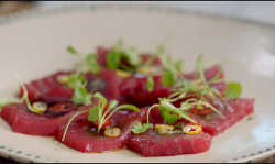 Jamie Oliver and Ant & Dec’s Japanese tuna with yuzu on Jamie and Jimmy’s Friday Night Feast