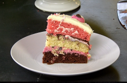 Malica’s vegan chocolate and strawberry vanilla cake on James Martin’s Saturday Morning