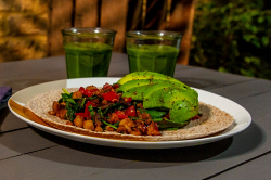 Ian and Henry (Bosh)’s Barcelona Breakfast Burrito and Green Goddess Smoothie on Living on ...