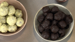 Ali Pope’s chocolate truffles with welsh cherry liqueurs, gin, rum and raisins on James Ma ...