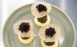 Shaheen’s dulma with potato puree and caviar on Masterchef 2020