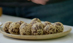 Tom Kerridge’s chocolate and tahini powder balls for extra energy on Lose Weight and Get Fit