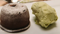 Georgia’s chocolate matcha fondant with green tea ice cream dessert on Best Home Cook 2020