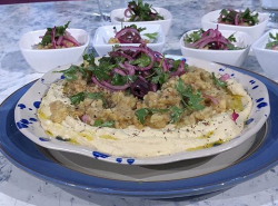 John Gregory-Smith balkan hummus bowl on Sunday Brunch