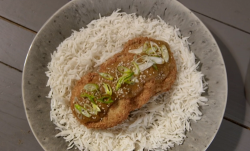 Ian and Henry (Bosh)  Aubergine Katsu Curry on Living on the Veg