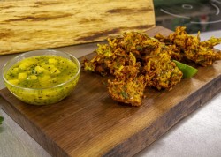 James Martin Apple, Parsnip and Courgette Bhajis with Mango Dip on James Martin’s Saturday ...