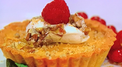 Simon Rimmer’s caramelised white chocolate and pecan tart on Sunday Brunch