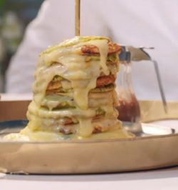 Tony’s paratha pancake stack on Crazy Delicious