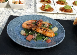 Sue Quinn’s mixed citrus and prawn salad on Sunday Brunch