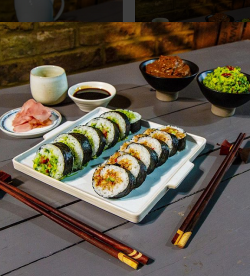 Ian and Henry (Bosh)’s  Guacamole Rolls and Satay Sushi on Living On The Veg