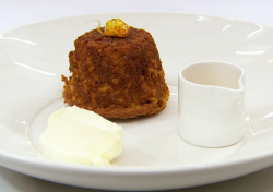 Hannah’s toffee apple cake on Masterchef 2020