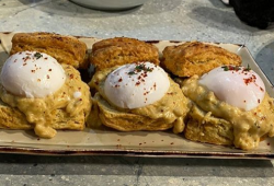 Pritesh Mody’s biscuits and gravy on Sunday Brunch