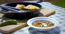 Sam and Shauna’s Southern style  beans on toast with cornbread on Saturday Kitchen