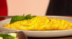 Akis and Mark’s beetroot and fennel seeds omelette on Ready Steady Cook