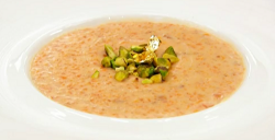 Jasmeet’s carrot rice pudding with pistachios, cardamom  and condense milk on Masterchef 2020