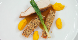 David’s chicken breast with roasted carrots served with an Egyptian spice blend on Masterc ...