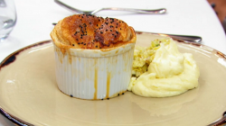 Thomas’ chicken, bacon and leek pie with mash, hispi cabbage and gravy on Masterchef 2020