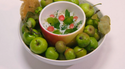 Sally Abé crab apple starter on the Great British Menu