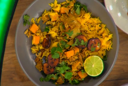 Mike Reid’s beef mince with butternut squash and plantain curry on Ready Steady Cook