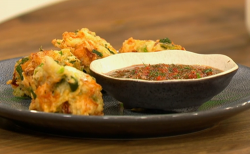 Romy Gill’s fish balls with chilli and coriander dip on Ready Steady Cook