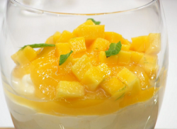 Christian’s mango and rum fool with lime shortbread on Masterchef 2020